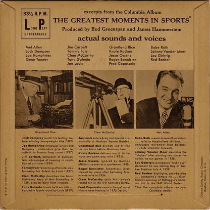 Various : Excerpts From The Greatest Moments In Sports (7", EP, Styrene)