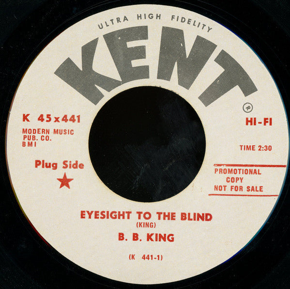 B.B. King : Eyesight To The Blind (7", Single, Promo)