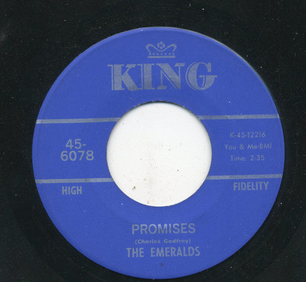 Luther Bond And The Emeralds : Baby You've Got Me / Promises (7")