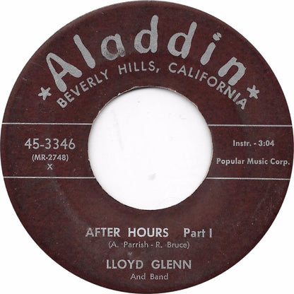 Lloyd Glenn And Band : After Hours (7", Single)