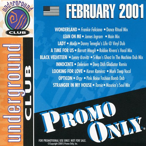 Various : Promo Only Underground Club: February 2001 (CD, Comp, Promo)