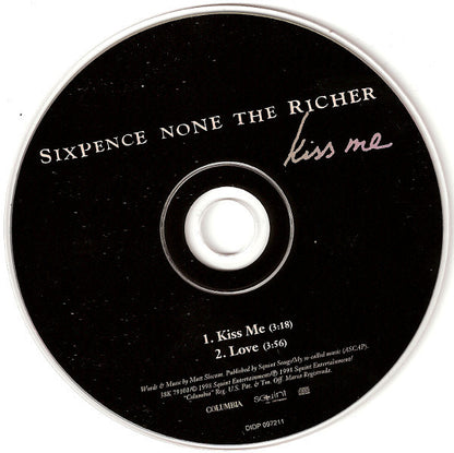 Sixpence None The Richer : Kiss Me (CD, Single)