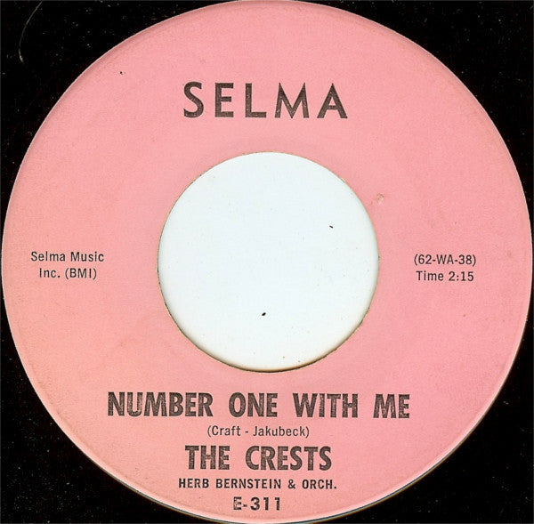 The Crests : Guilty / Number One With Me (7", Single, Mon)