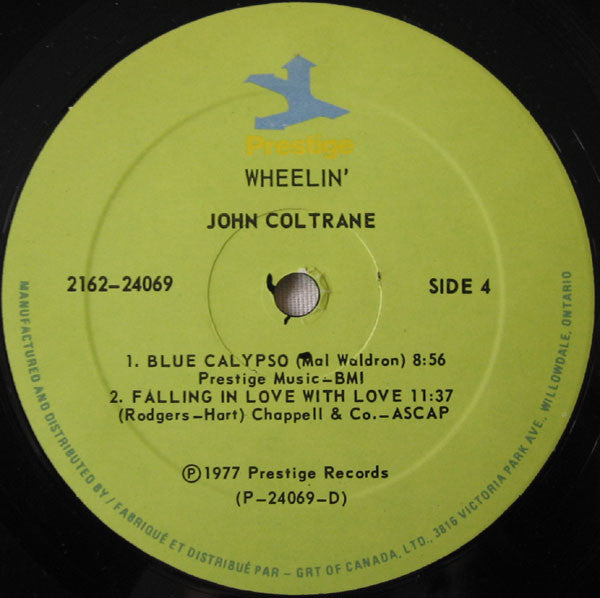John Coltrane Featuring Paul Quinichette And Mal Waldron : Wheelin' (2xLP, Comp)