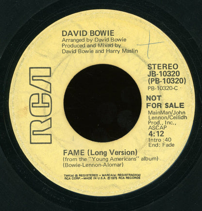 David Bowie : Fame (7", Single, Promo)