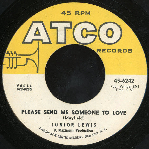 Junior Lewis (4) : Please Send Me Someone To Love (7", Single)