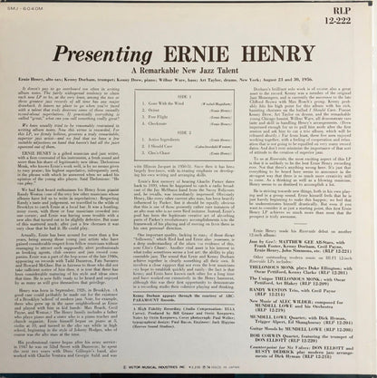 Ernie Henry : Presenting Ernie Henry (LP, Album, Mono, RE)