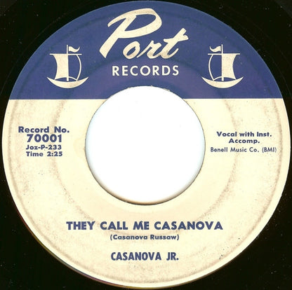 Casanova Jr. : Sally Mae / They Call Me Casanova (7", Single)