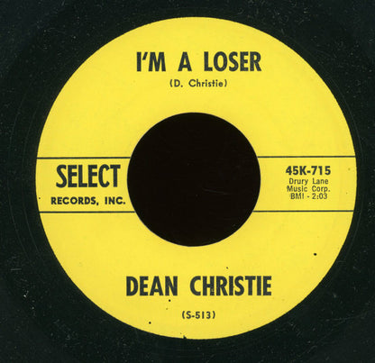 Dean Christie : Heart Breaker / I'm A Loser (7", Single)