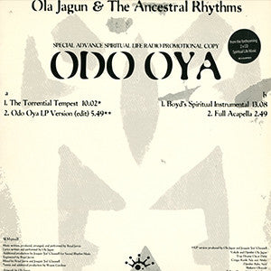 Ola Jagun And His Ancestral Rhythms : Odo Oya (12", Promo, Gre)