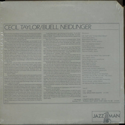 Cecil Taylor / Buell Neidlinger : New York City R&B (LP, Album, RE)