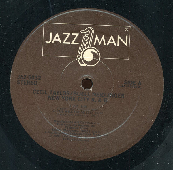 Cecil Taylor / Buell Neidlinger : New York City R&B (LP, Album, RE)