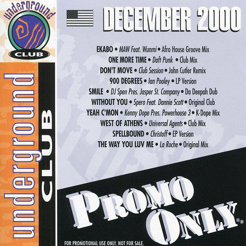 Various : Promo Only Underground Club: December 2000 (CD, Comp, Promo)