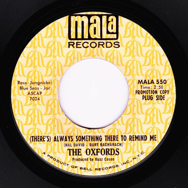 Oxfords : (There's) Always Something There To Remind Me / Time And Place (7", Single, Promo, Styrene)