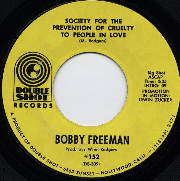 Bobby Freeman : Do You Wanna Dance, 1970 (7", Styrene, All)