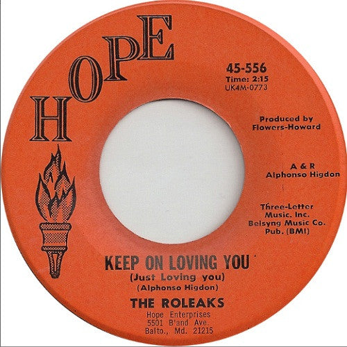 The Roleaks : Keep On Loving You (Just Loving You) (7")
