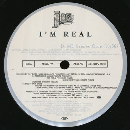 Jennifer Lopez : I'm Real (12", Promo)