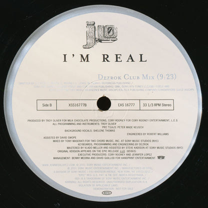 Jennifer Lopez : I'm Real (12", Promo)
