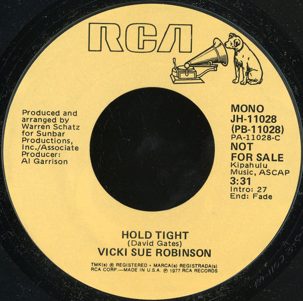 Vicki Sue Robinson : Hold Tight (7", Promo, Styrene)