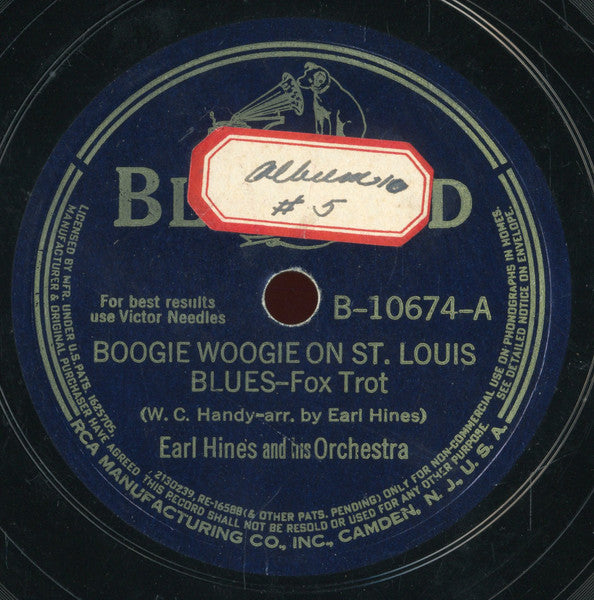 Earl Hines And His Orchestra : Boogie Woogie On St. Louis Blues / Number 19 (Shellac, 10", RP, Hol)