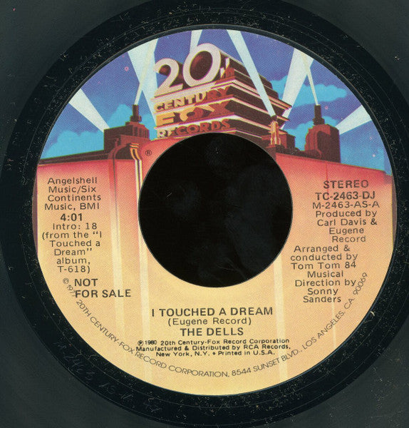 The Dells : I Touched A Dream  (7", Promo, Styrene)