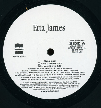 Etta James : Miss You (12", Promo)