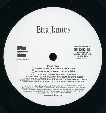 Etta James : Miss You (12", Promo)