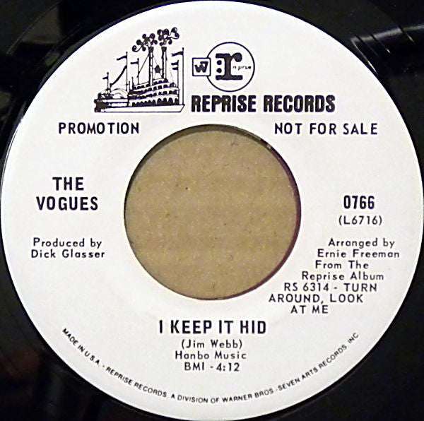 The Vogues : My Special Angel (7", Single, Promo)