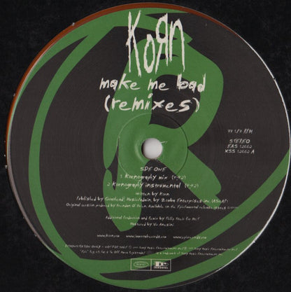 Korn : Make Me Bad (12", Promo, Yel)