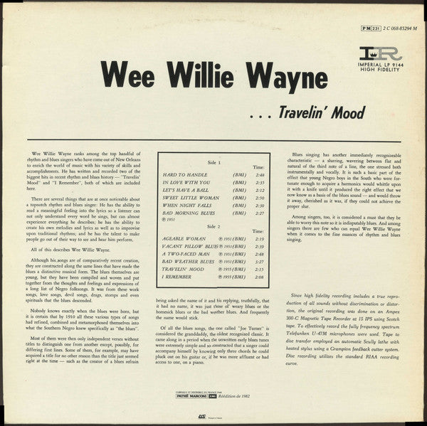 James Wayne : Travelin' Mood (LP, Comp, Mono, RE)