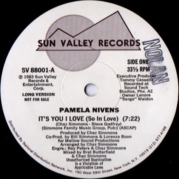 Pamela Nivens : It's You I Love (So In Love) (12", Promo)