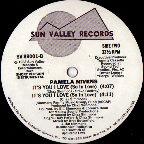 Pamela Nivens : It's You I Love (So In Love) (12", Promo)