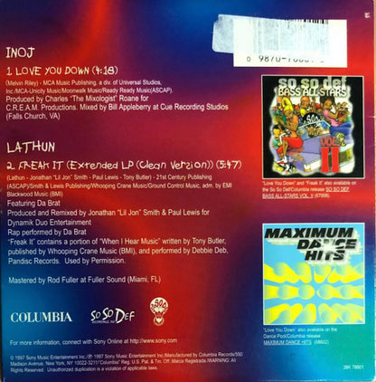 Inoj / Lathun : Love You Down / Freak It (CD, Single)