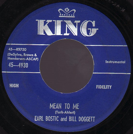 Earl Bostic And Bill Doggett : The Bo-Do Rock / Mean To Me (7", Single)