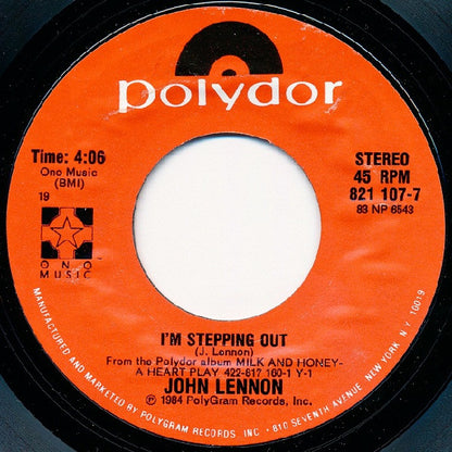 John Lennon : I'm Stepping Out (7", Single, Styrene, 19 )