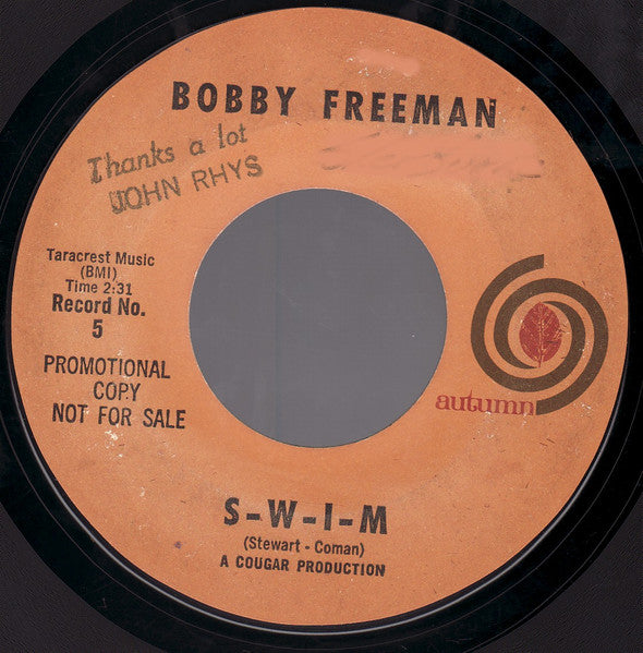 Bobby Freeman : S-W-I-M (7", Single, Promo, Styrene)