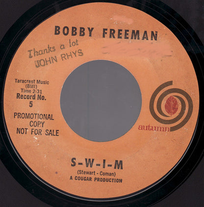 Bobby Freeman : S-W-I-M (7", Single, Promo, Styrene)
