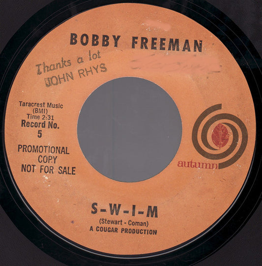 Bobby Freeman : S-W-I-M (7", Single, Promo, Styrene)