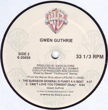 Gwen Guthrie : Can't Love You Tonight (12", Maxi, SRC)