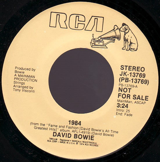 David Bowie : 1984 (7", Single, Promo, Pic)