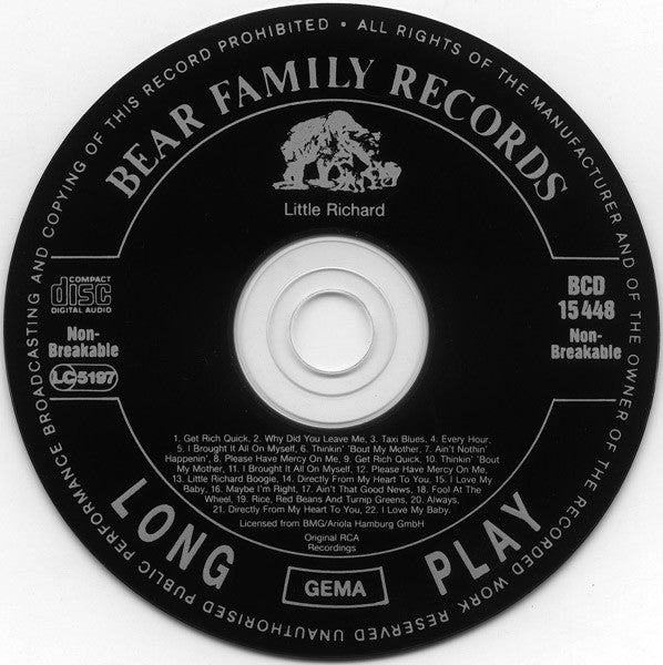 Little Richard : The Formative Years 1951—53 (CD, Comp)