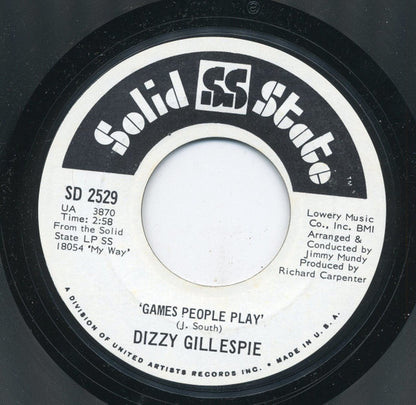 Dizzy Gillespie : Medley - Aquarius / Let The Sunshine In (7", Single, Promo, Styrene)
