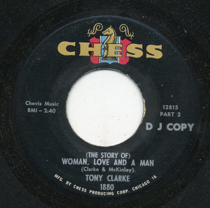 Tony Clarke (2) : (The Story Of) Woman, Love And A Man (7", Promo)