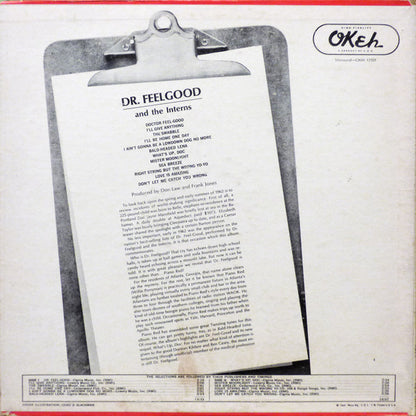 Dr. Feelgood & The Interns : Dr. Feelgood And The Interns (LP, Album, Mono)