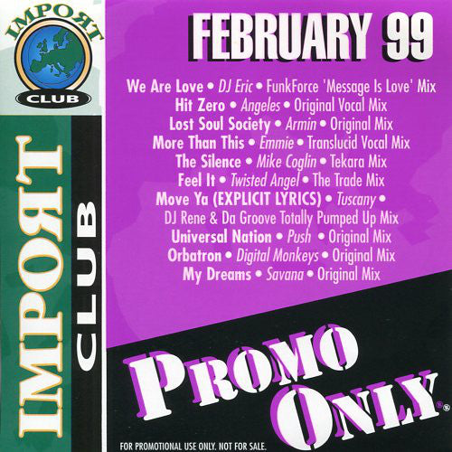 Various : Promo Only Import Club February 99 (CD, Comp, Promo)