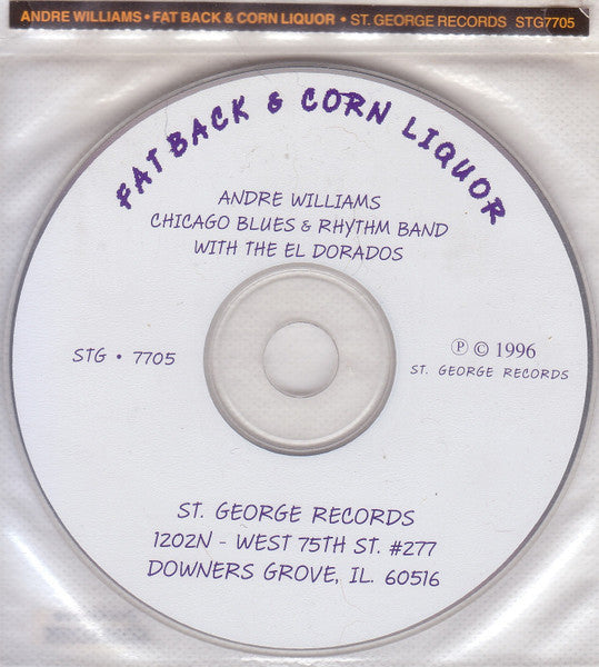 Andre Williams (2), Chicago Blues & Rhythm Band With The El Dorados : Fat Back & Corn Liquor (CD, Album)