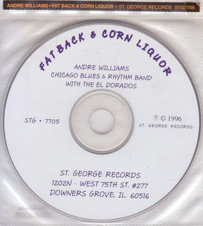 Andre Williams (2), Chicago Blues & Rhythm Band With The El Dorados : Fat Back & Corn Liquor (CD, Album)