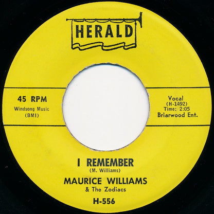 Maurice Williams & The Zodiacs : I Remember / Always (7", Single)