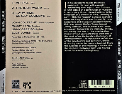 John Coltrane : The Paris Concert (CD, Album, RE, RM)