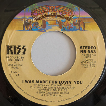 Kiss : I Was Made For Lovin' You (7", Single, Styrene, 73 )